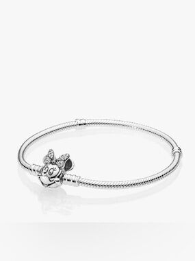 Pandora Minne Mouse Snake Chain Charm Bracelet New With Box Size 18 (7.1”)
